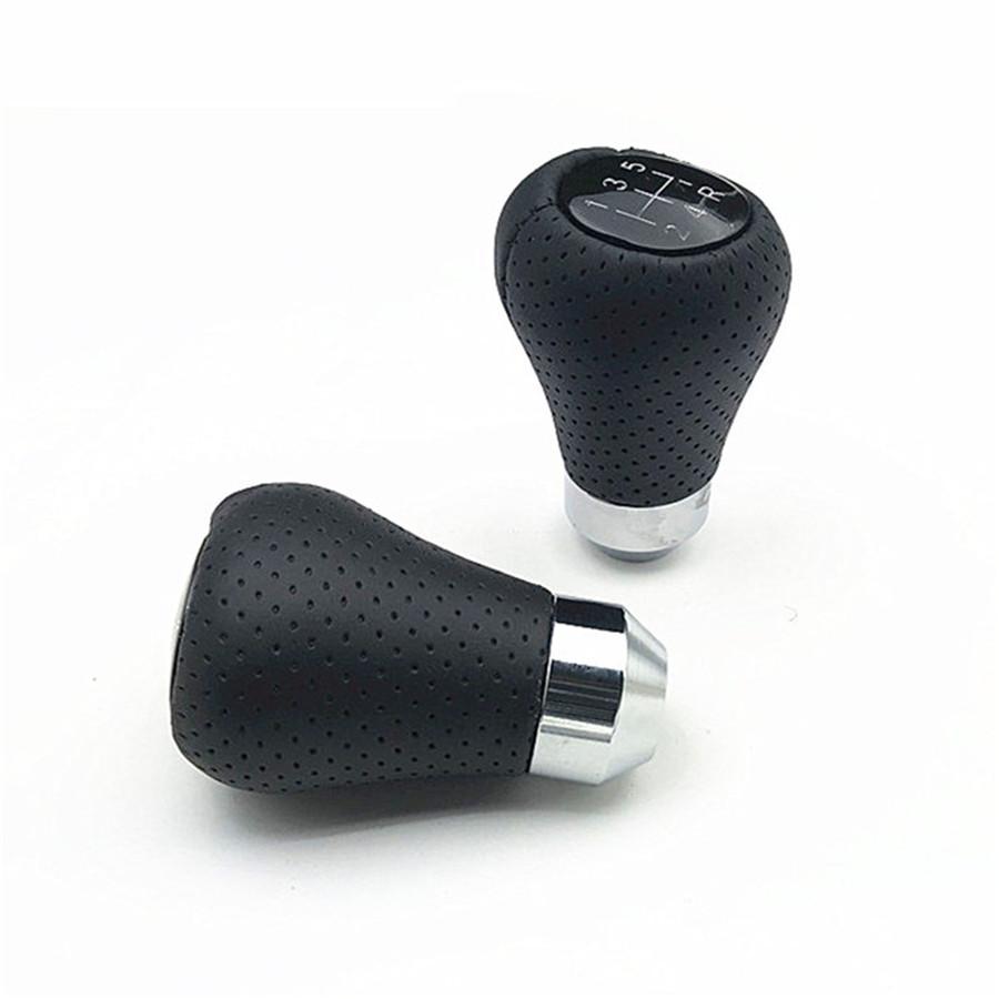 Genuine Leather Gear Shift Knob Lever  For Auto Car Manual 5 Speed Transmission
