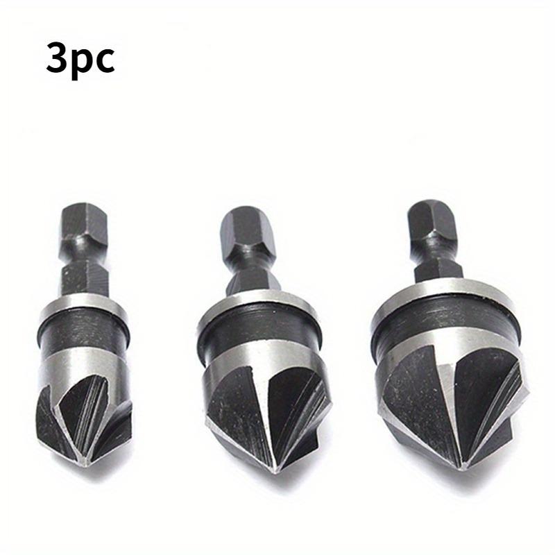 

Набор из 3 шестигранных зенкеров для дерева, металла, быстросменных сверл, шестигранный хвостовик, углеродистая сталь 3pcs