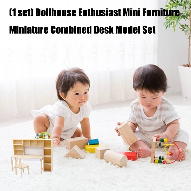 Mini Desk Dollhouses Furniture 1/12 Scale Detailed Miniature Long Table For Model Enthusiasts And Collectors