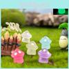 Adorable Resin Colorful Night Glowing Mushroom Fluorescent Craft Plant Decor