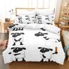Animal Duvet Cover Set Cartoon White Sheep Theme Pattern Kawaii King Queen Twin Full Size For Kids Teens Polyester Bedding Set