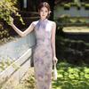 Purple sleeveless national style new Chinese Suzhou long cheongsam improved young 1011 new women's high sense summer