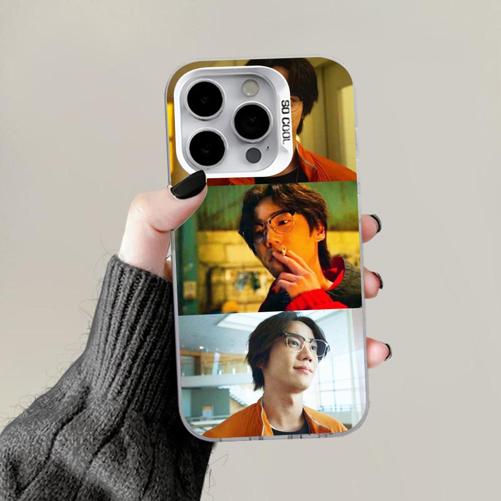 Weak Hero Korea Series Phone Case For iPhone 16,15,14,13,12,11,Pro,Max,Plus,Mini,XS,SE Anti Fall Gray Silver Matte Hard Bumper