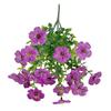 7-Fork Eucalyptus Violet Artificial Silk Flowers for Tabletop & Courtyard Decoration