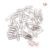 50Pcs High Tensile Stainless Steel Fishing Lure Snap Swivels Interlock Pins for Ice Fishing Outdoor Angling Gear