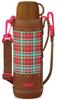 Thermos Vacuum Insulated 2-Way Bottle, 1.03L/1.0L, Check Brown, FHO-1000WF CHBR