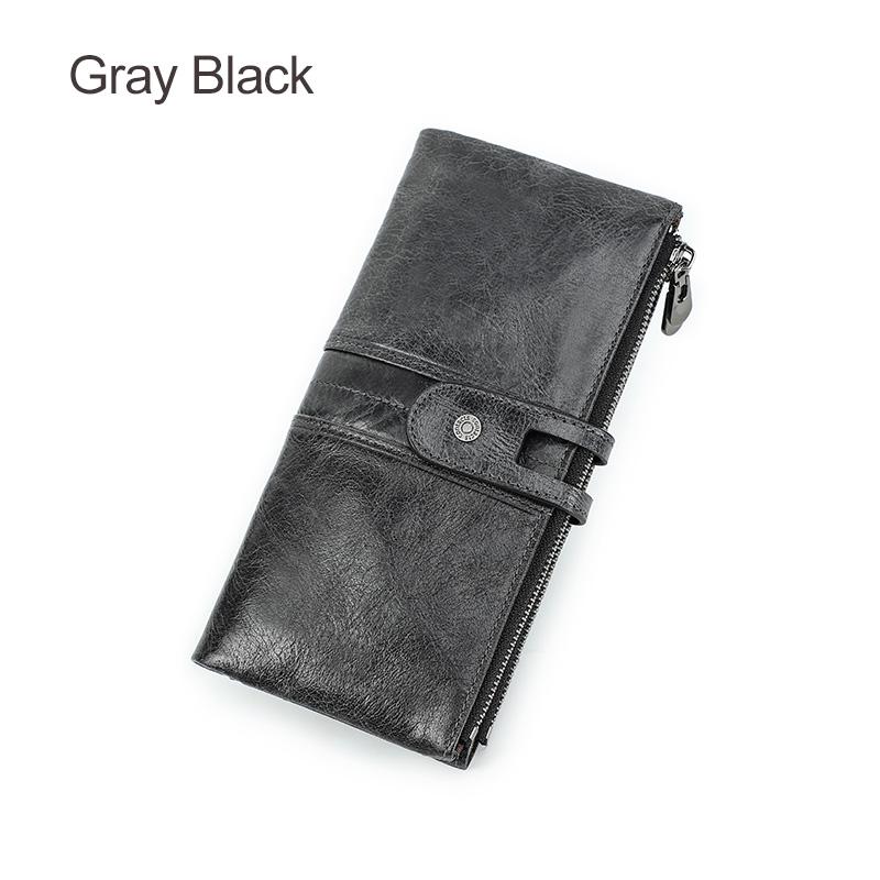 Genuine Leather Long Wallet For Women Luxury Designer Card Holders Money Clips Coin Purses Female Bags KTB