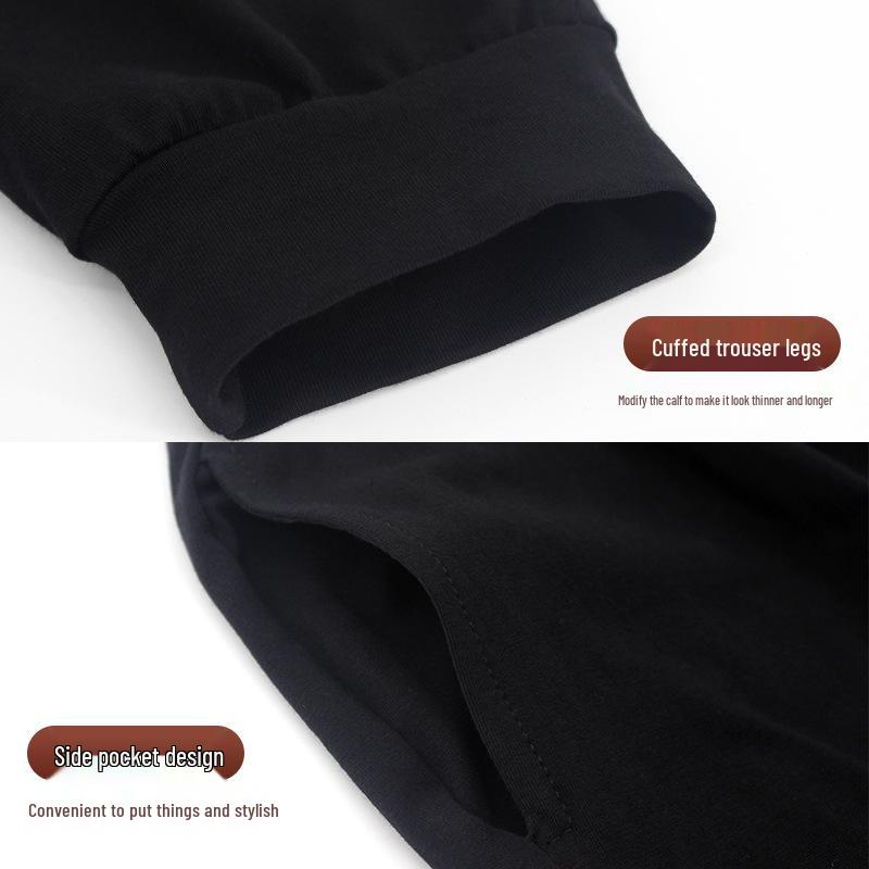 Children's Black Cotton Dance & Gymnastics Pants