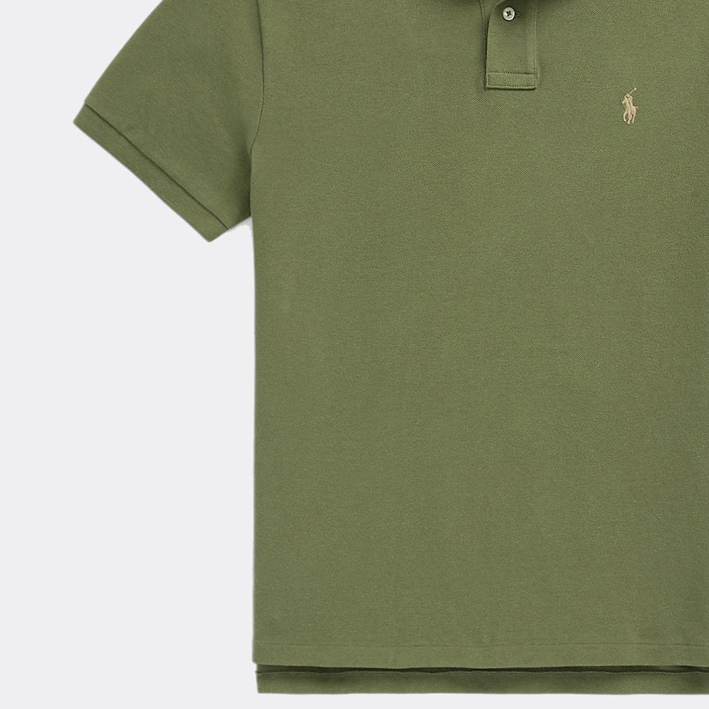 Polo Ralph Lauren Solid Color Logo Embroidered Straight Fit Short Sleeve Polo Shirt Men tops Green 710534735-440