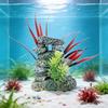 Retro Resins Sculpture Aquarium Ornament for Fish Shrimp Hiding Breeding Fish Tanks Aesthetic Landscape Decoration Gift