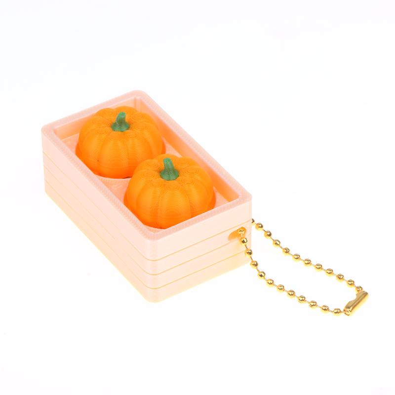 Creative Cute Fruit 2/4-Square Button Keychain Kids Portable Stress Relief Toy Charm Couple Bag Ornament