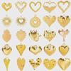 6pcs/Lot Mutlistyle Stainless Steel Heart Charms For Jewelry Making Supplies Sun Dragon Three-Dimensional Love Pendant Breloques