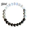 Casual Style Bracelet Artificial Crystal Beaded Good Luck 8mm Stone