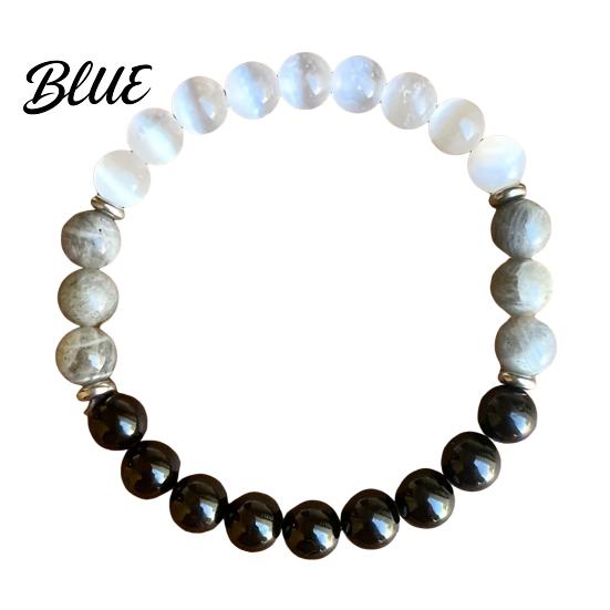 Casual Style Bracelet Artificial Crystal Beaded Good Luck 8mm Stone