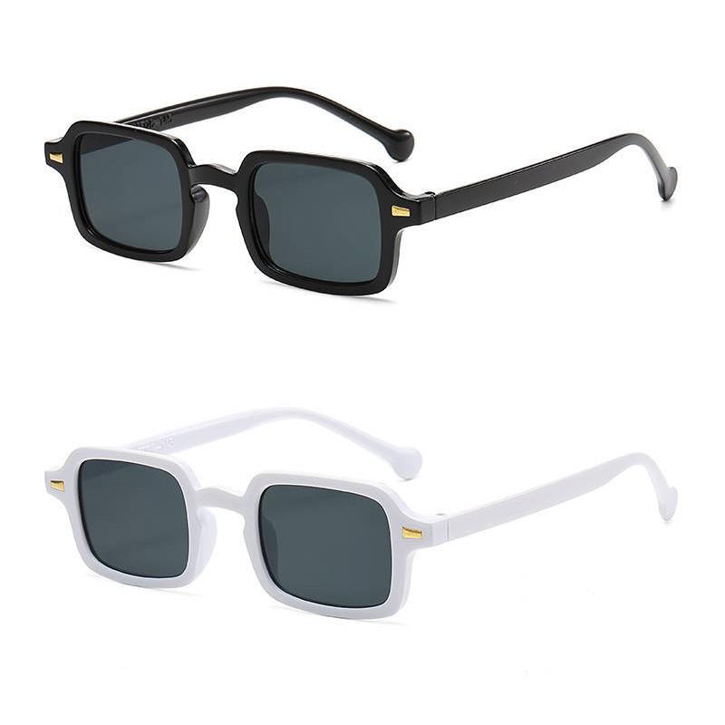 2PCS Vintage Fashion Square Sunglasses Women Men Retro Classic Brand Designer Sun Glasses Fishing Male Female Glasses UV400