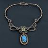 Labradorite Necklace Handmade Jewelry, 999 Copper Wire Wrapped Necklace Designer Gemstone Jewelry Adjustable Chain Necklace Gift For Mom
