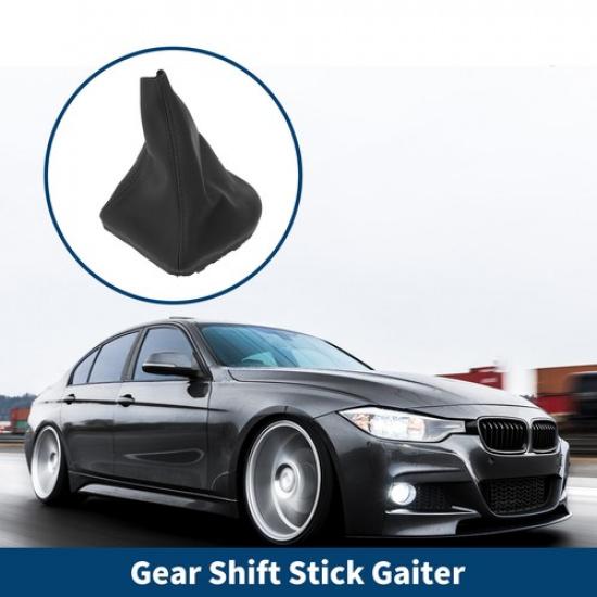 1 Pc Car Gear Shift Stick Gaiter Black Leather for BMW E60 E61 2004-2008