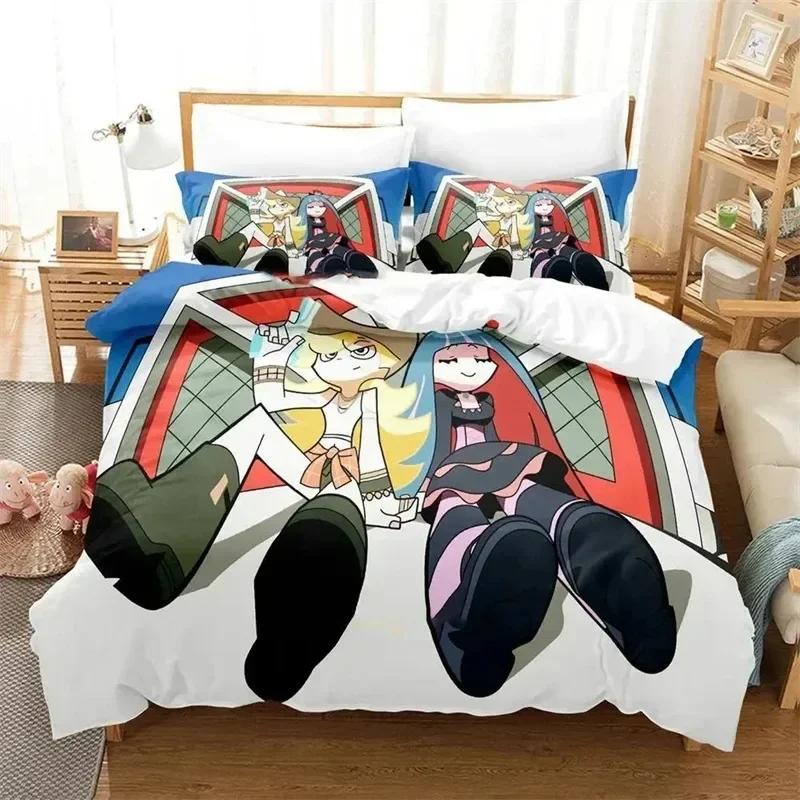 3D Printed Anime Panty Stocking Garterbelt Bedding Set Anime Double Twin Full Queen King Adult Kids Bedclothes Quilt Cover