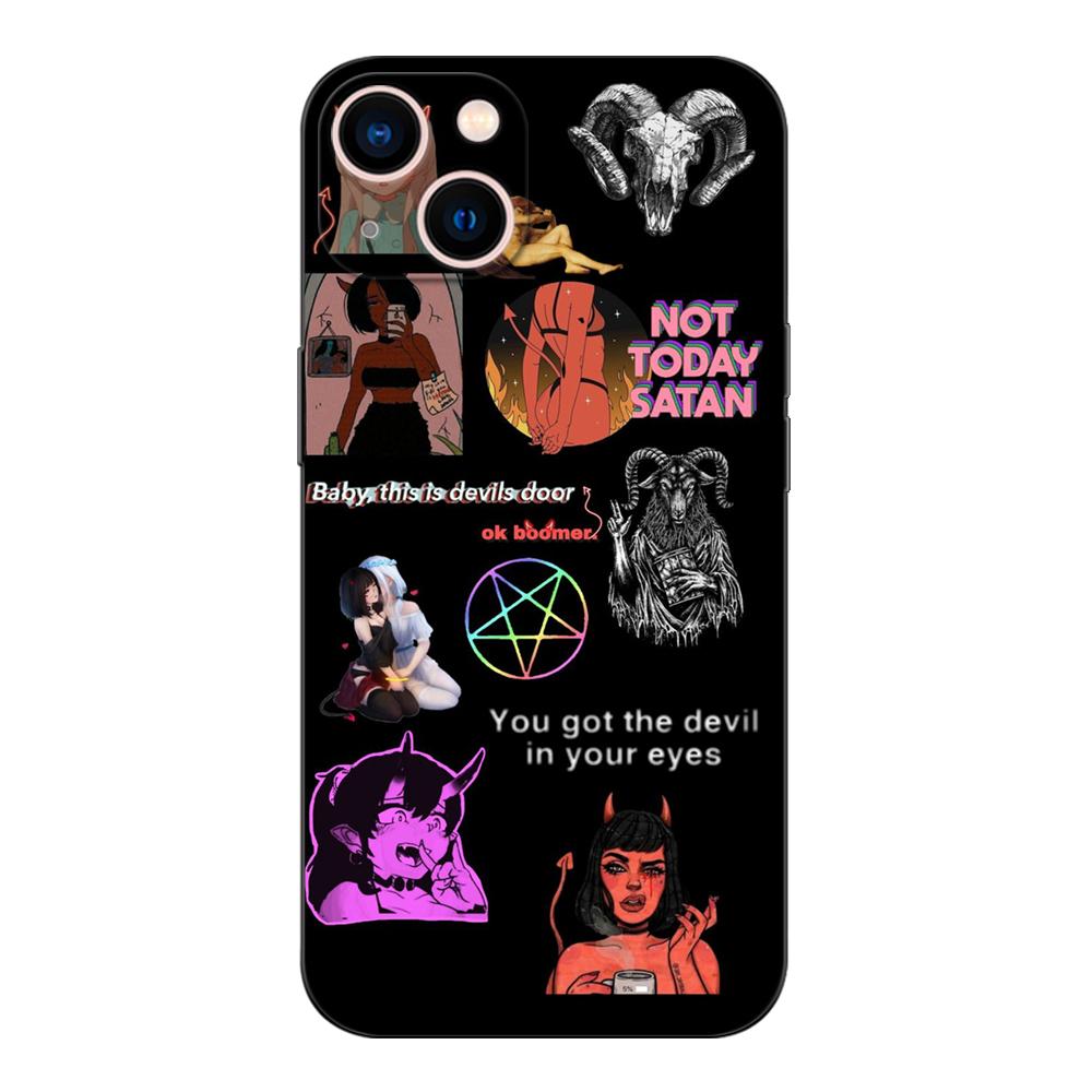 Black Tpu Case For Oneplus 8 Pro 8t 9 9R Nord 2 Ce N10 N100 N200 4G 5G  Satanic Skull