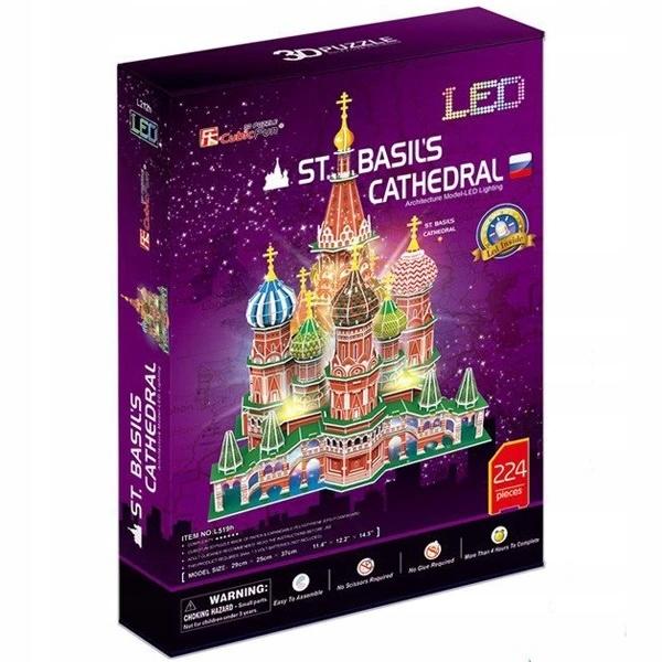 Cubic fun puzzle 3d led katedra św. bazyla- l519h 128 elementów