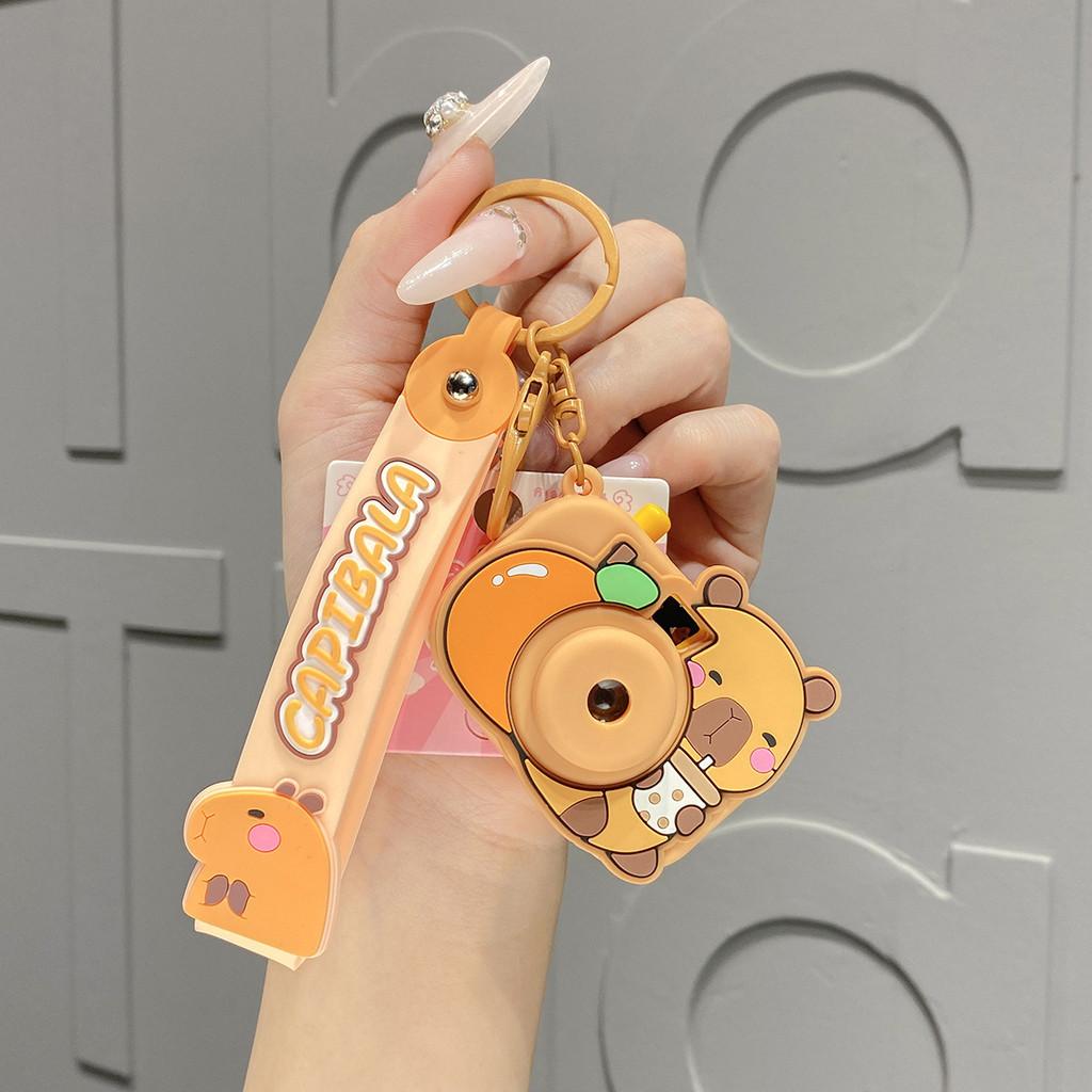 Cartoon Charming Capybara Keychain Adorable Pvc Bag And Decoration Car