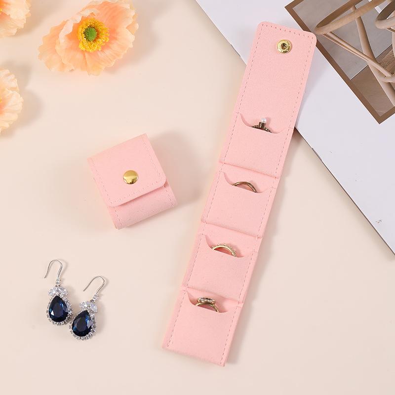 4 Fächer Schmuckaufbewahrungstasche Tragbare Mini-Schmucktasche Ohrringe Halskette Ring Organizer Tasche Reise Schmuckaufbewahrungskoffer