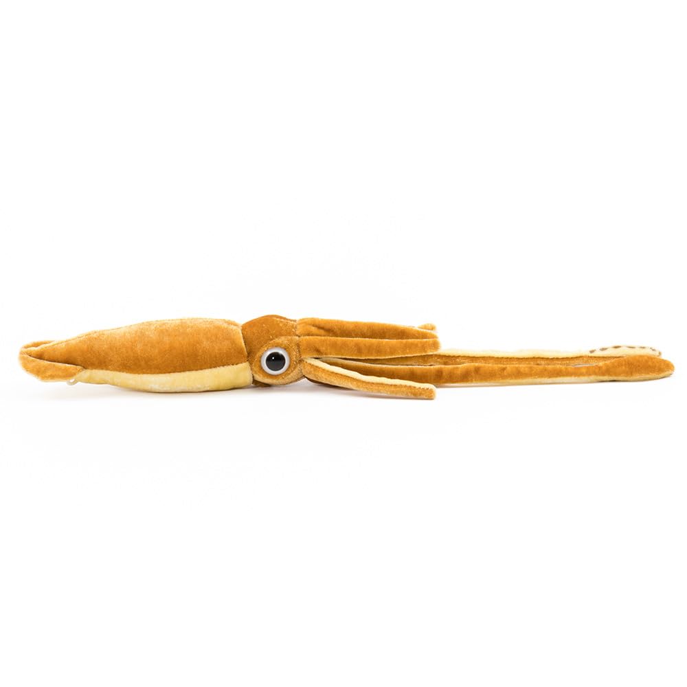 Calorata Giant Squid Plush Toy (Smallwith Ball ChainSoft Touch) Realistic Squid Toy Doll Gift Present Birthday (Twice Tested) Christmas Present