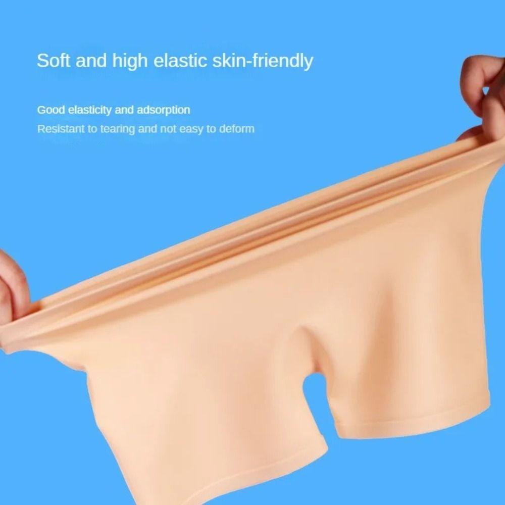 Enfärgad Badshorts Fyrkantiga Badshorts Högelastiska Badshorts