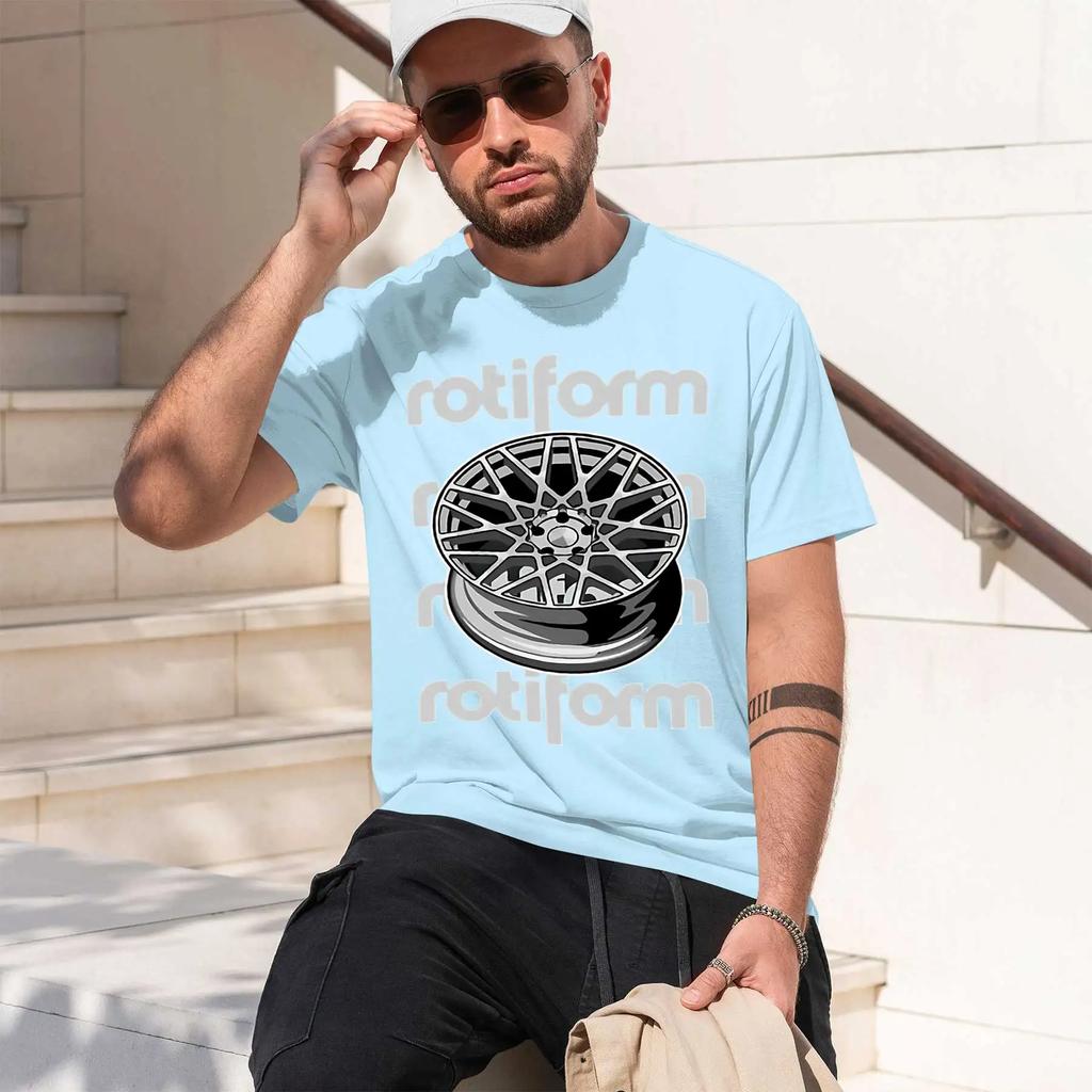 Rotiform 2026 New Fashion Heavyweight Hot Selling Retro Printed Pattern Fun Round Neck Tshirt For Daily Comfort