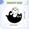 Kids Room Wall Clock Acrylic Hanging Creative Adorable Gift for Cat Design Decorative