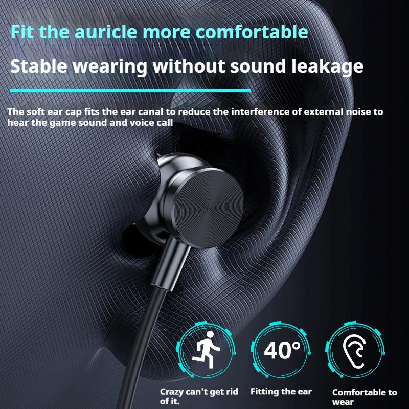 HD Screen 48H Play Time Bluetooth5.4 Earphones HiFi Sound Earbuds Wireless Headphones Sports Gamer Neckband Neck-hanging Headset
