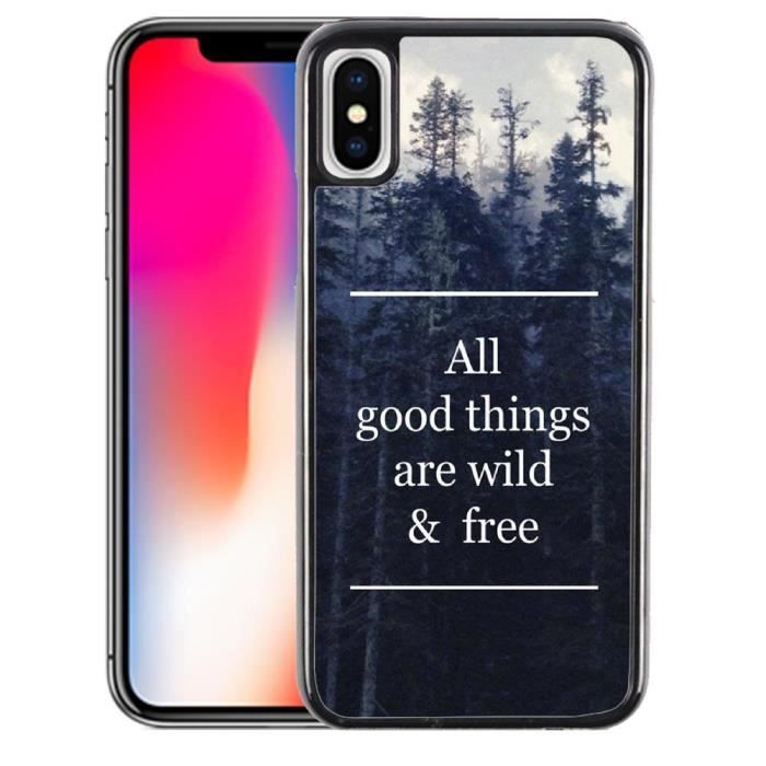 Coque iPhone X Good Things Wild Free