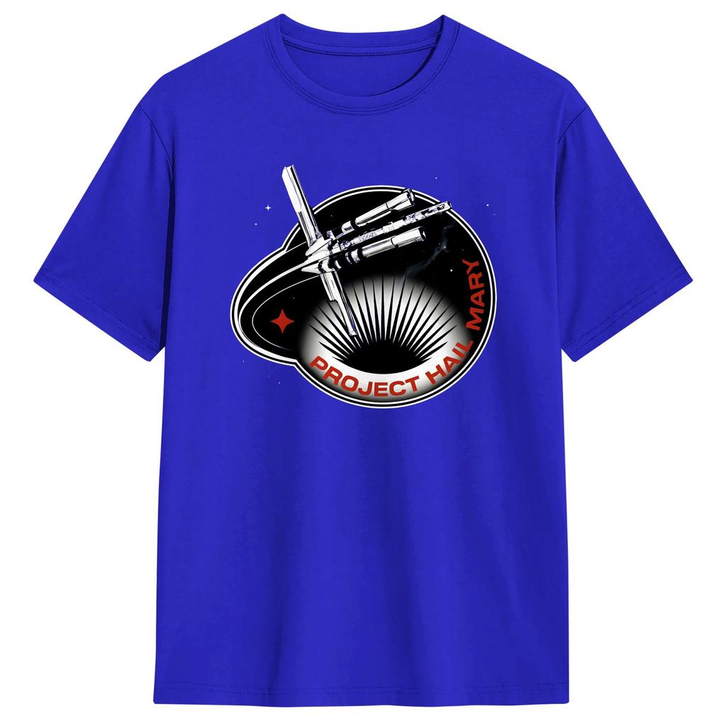 Project Hail Mary T Shirt for Unisex 100 Cotton Vintage TShirt Round Collar Tees Short Sleeve Clothing Plus Size