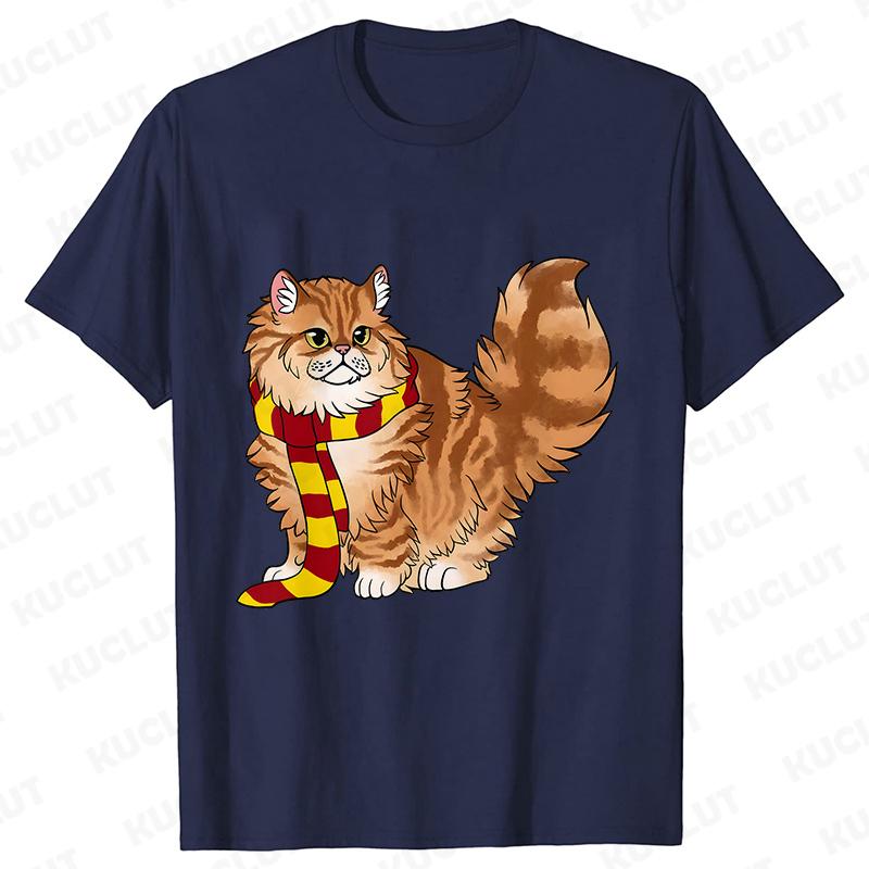 Cute Potter Cats Women T-Shirt Fashion Plus Size Unisex Tshirt Harajuku Short Sleeve Top Tees O Neck Mother Gift Female Clothing