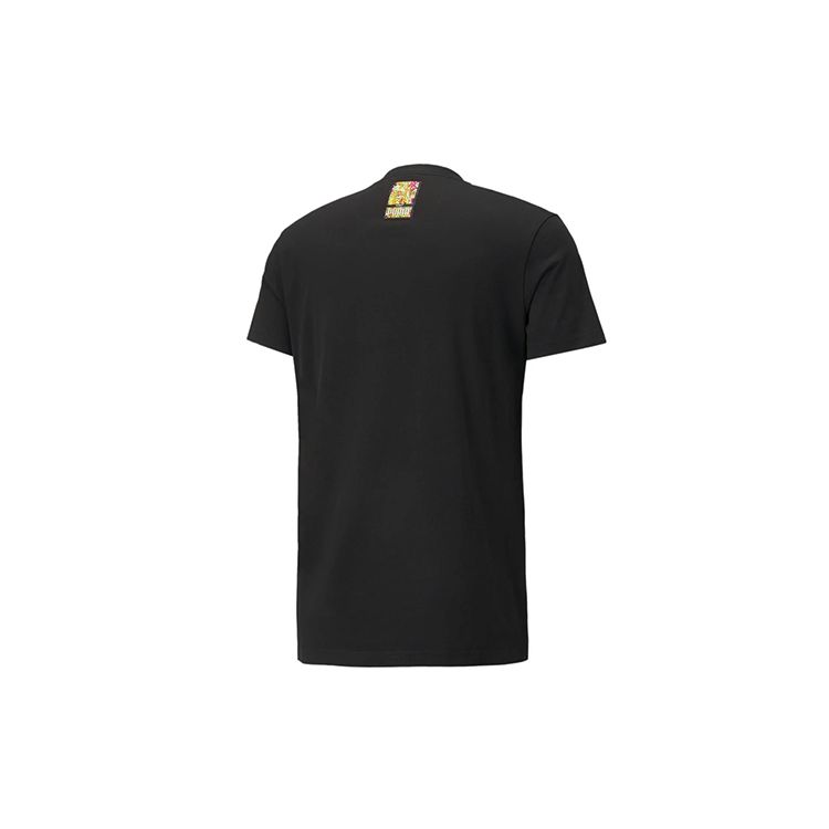 Puma X Britto Fun Print Sport Round Neck Short Sleeve T-Shirt Unisex Tops Black 532234-01