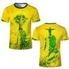 Summer Football Training Top Brazil Special Edition Jesus Football Jersey Adult Children Outdoor Quick-drying Sports Tee Tshirts