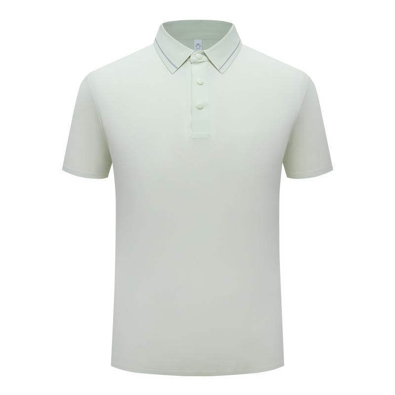 Ice Silk Cool Sunscreen Polo Shirt Men'S Short-Sleeved Summer Solid Color Lapel Light T-Shirt Bacteriostatic Half-Sleeve