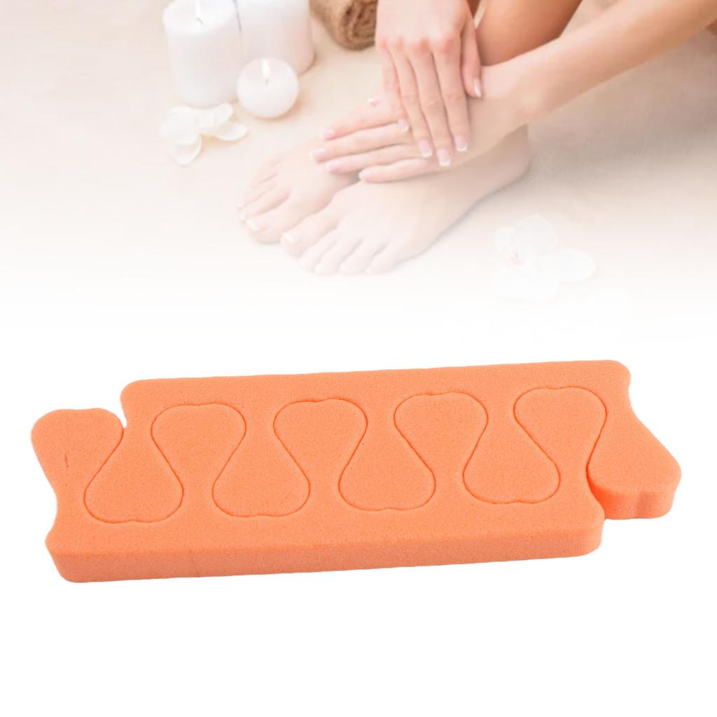 100pcs Sponge Toe Separator Soft Nail Art Finger Separator Divider Spacer Manicure Pedicure Tool Orange