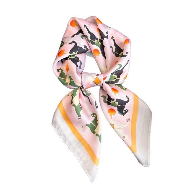 European and American imitation silk printing silk scarf square scarf high-end shawl sunscreen neck professional scarf headscarf scarf