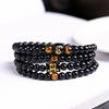 2024 Obsidian twelve zodiac signs six-character mantra bracelet multi-circle tiger eye bracelet men's and women's gift jewelry