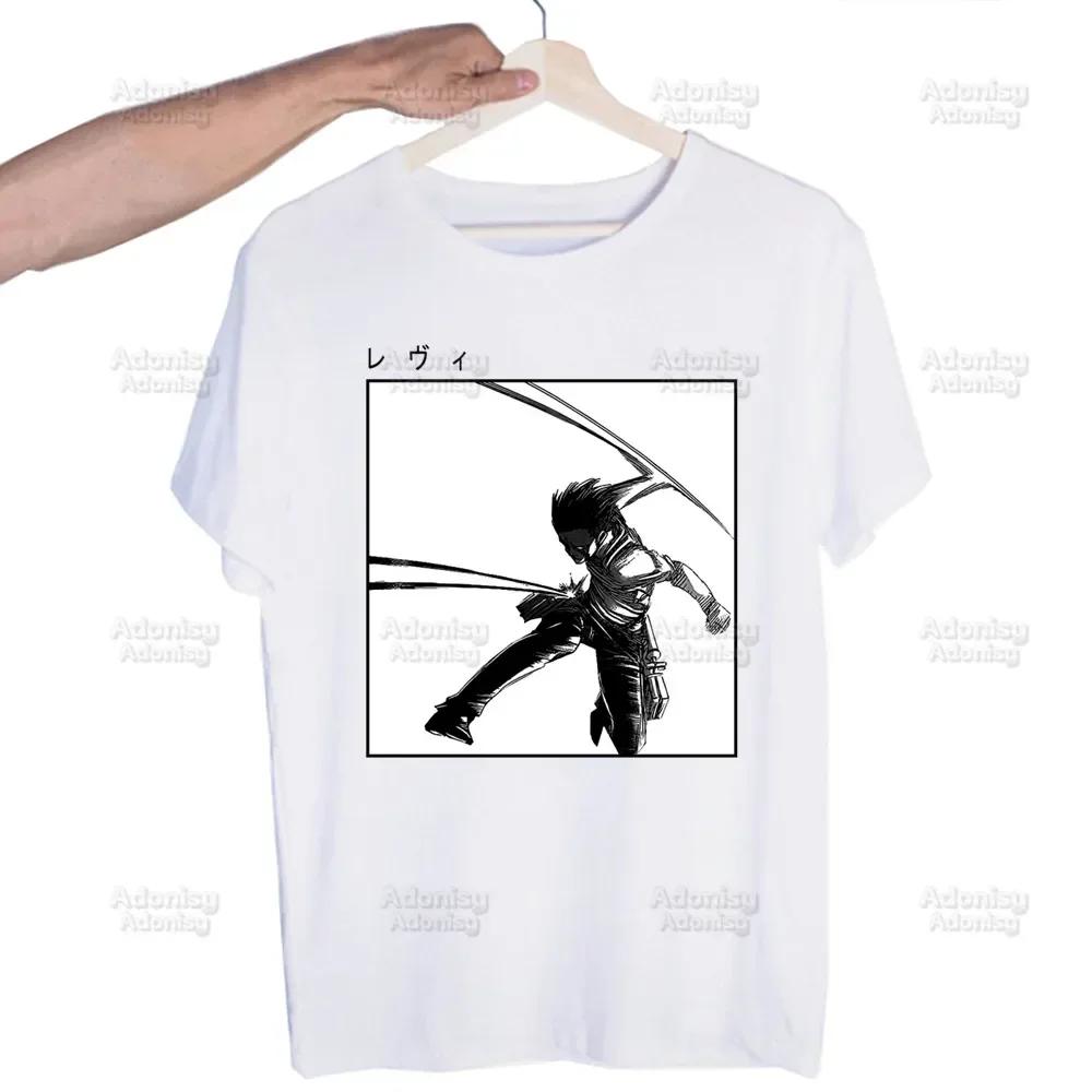 Anime Attack On Titan Pánské tričko Módní tričko Léto Pánské Novinka Krátký rukáv Levi Ackerman Oko tričko Pánské Vtipné topy