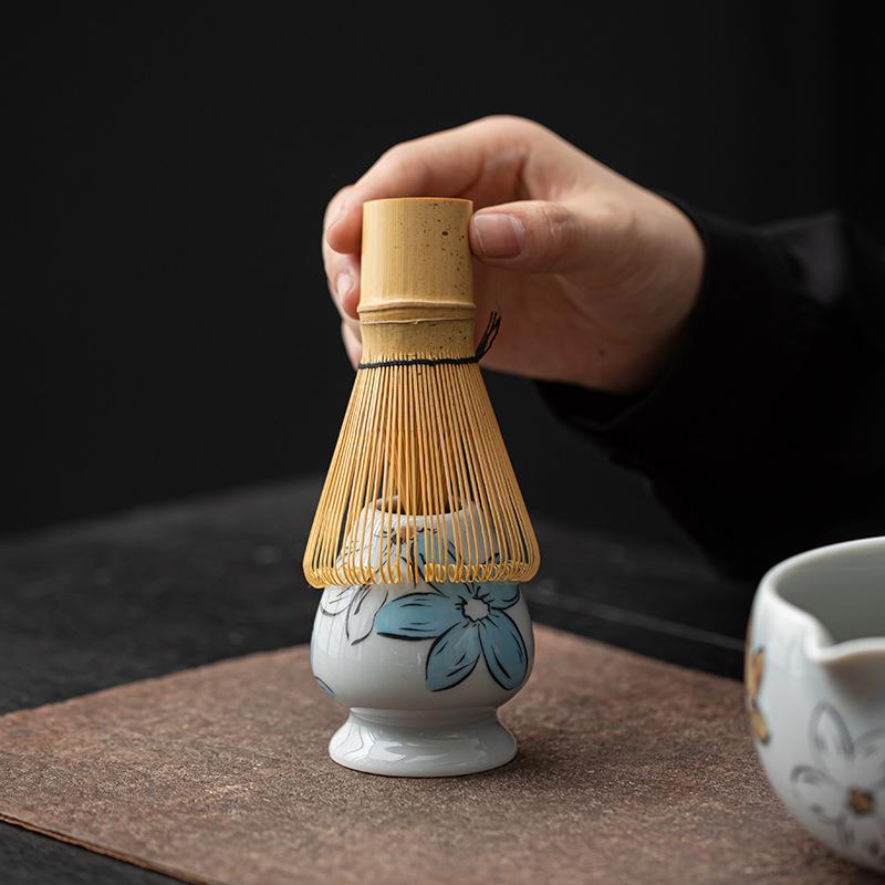 Japanese ice gray matcha tea set Baibenli matcha bowl tea spoon tea whisk tea ceremony tools tea accessories