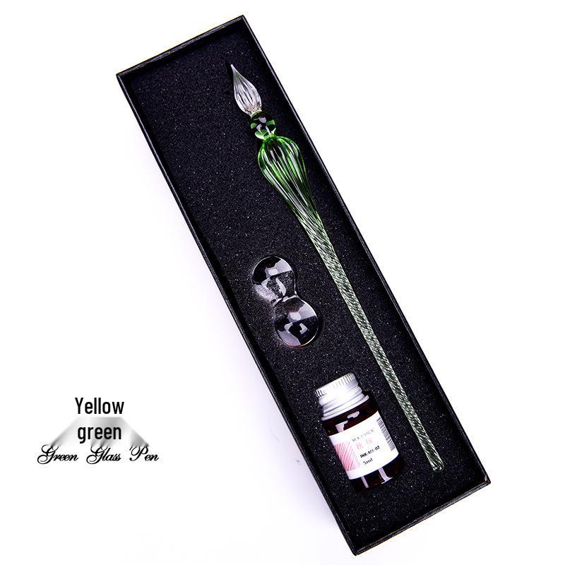 Creative Glass Signature Pen - Gift for Friends' Birthdays, Elegant Gift Box Included