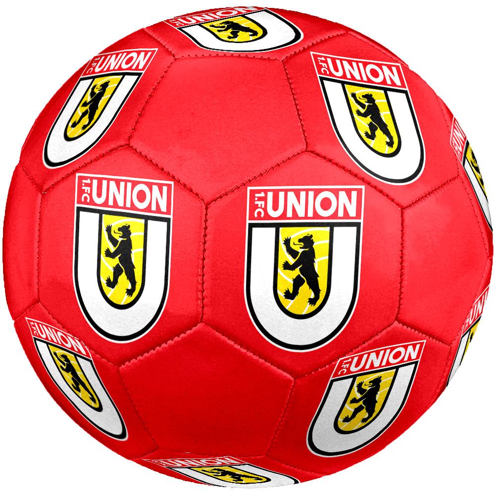 FC Union Berlin Size 5 Soccer Ball, Machine-Stitched PVC, Durable & High Bounce, All Ages Fit, fan merchandise, matches & outdoor use.