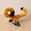 Fluffy Simulated Tiger Tail Soft Padded Hand Warmers Charm Animal Stuffed Toys  For Halloween