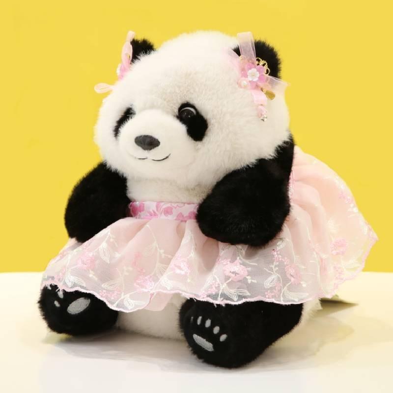 Adorable Plush Princess Panda Toy Ultra Soft Stuffed Animal Ideal Gift For Girlfriend