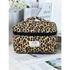 Modische Leopardenmuster Make-up-Organizer-Tasche, Große Kapazität Tragbare Reise-Kulturbeutel, Kosmetiktasche Reise-Kulturbeutel-Organizer