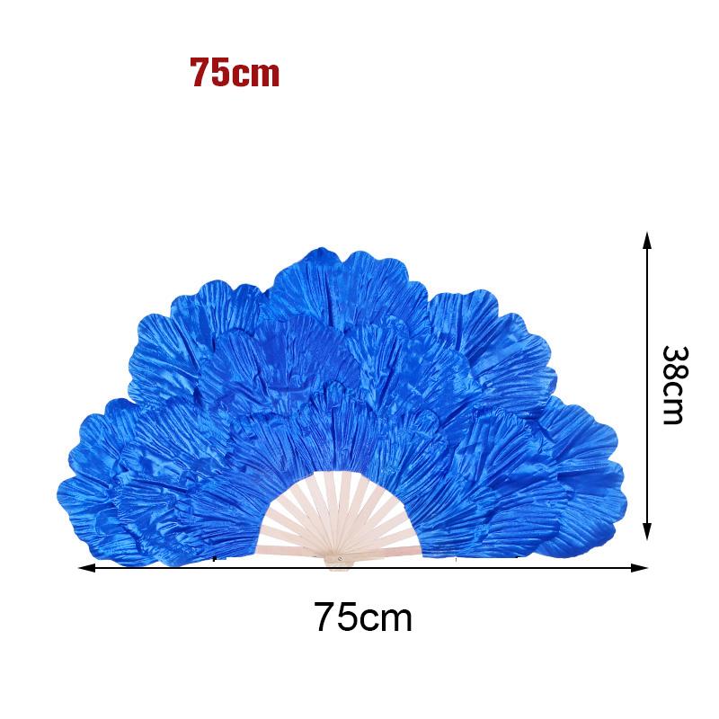 

Peony Petal Square Dancing Fan Bright Cloth Double Side Yangko Dance Fan Ladies Hanfu Cheongsam Props Portable Folding Hand Fans right hand