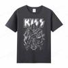 Vintage tričko Kiss Unisex Unisex Móda Bavlněné tričko Punk Oblečení Trička s výstřihem Horor Harajuku Topy Rocková kapela Kiss Tričko Boy