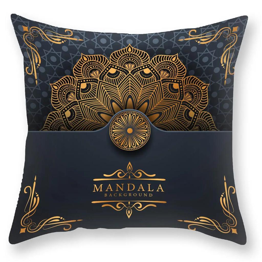Mandala Decorative Pillowcase Pillowcase Square Sofa Pillowcase Mandala Cushion Cover Home Decor